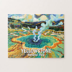 Quebra-cabeça Parque Nacional de Yellowstone Fonte Termal Arte V