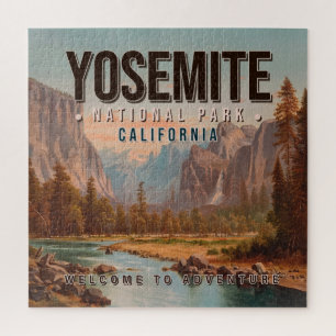 Quebra-cabeça Parque Nacional de Yosemite, California Vintage, 1