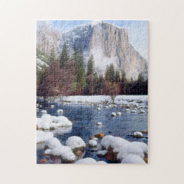 Quebra-cabeça Parque Nacional de Yosemite no Inverno (Vertical)