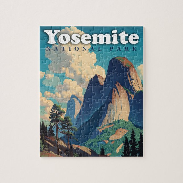 Quebra-cabeça Parque Nacional de Yosemite Vintage (Vertical)