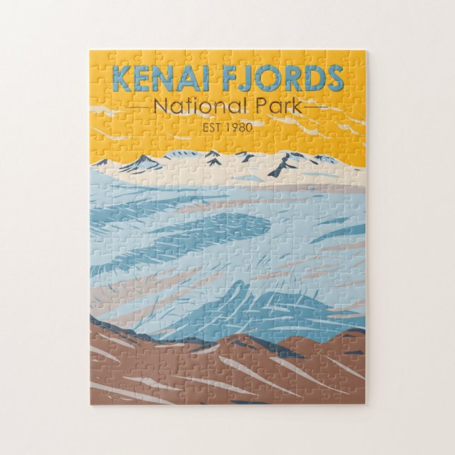 Quebra-cabeça Parque Nacional do Kenai Fjords Harding Icefield (Vertical)