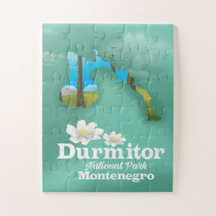 Quebra-cabeça Parque Nacional Durmitor, mapa do Montenegro