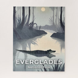Quebra-cabeça Parque Nacional Everglades | Jacaré em Aquarela