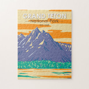 Quebra-cabeça Parque Nacional Grand Teton Em Primavera Vintage