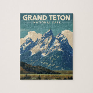 Quebra-cabeça Parque Nacional Grand Teton viagens vintage