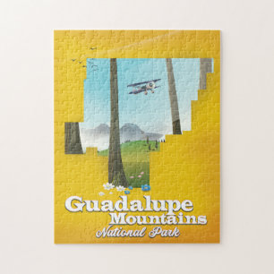 Quebra-cabeça Parque nacional montanhas Guadalupe, mapa do Texas