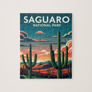 Quebra-cabeça Parque Nacional Vibrant saguaro