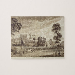 Quebra-cabeça Parte da cidade e do castelo de Ludlow em