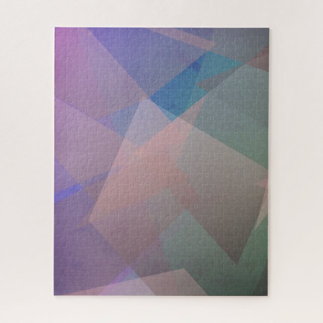 Quebra-cabeça Partículas Abstratas Voadoras | Formas Geométricas (Vertical)