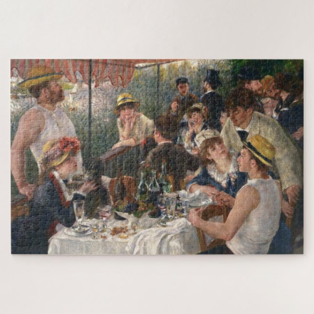 Quebra-cabeça Partido do Barco Luncheon - Pintura de Renoir (Horizontal)