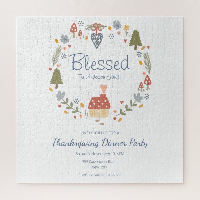 Quebra-cabeça Partido Jante de agradecimento Personalizado (Vertical)