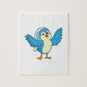 Quebra-cabeça Pássaro como noiva com véu