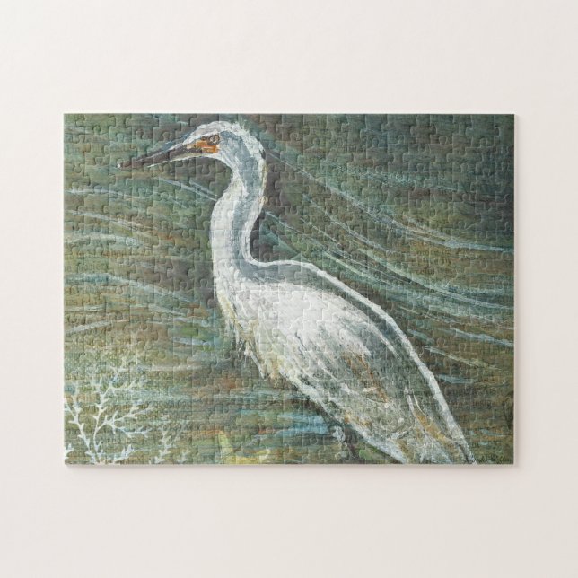 Quebra-cabeça Pássaro Costeiro A Esvoaçar Na Arte Da Água (Horizontal)