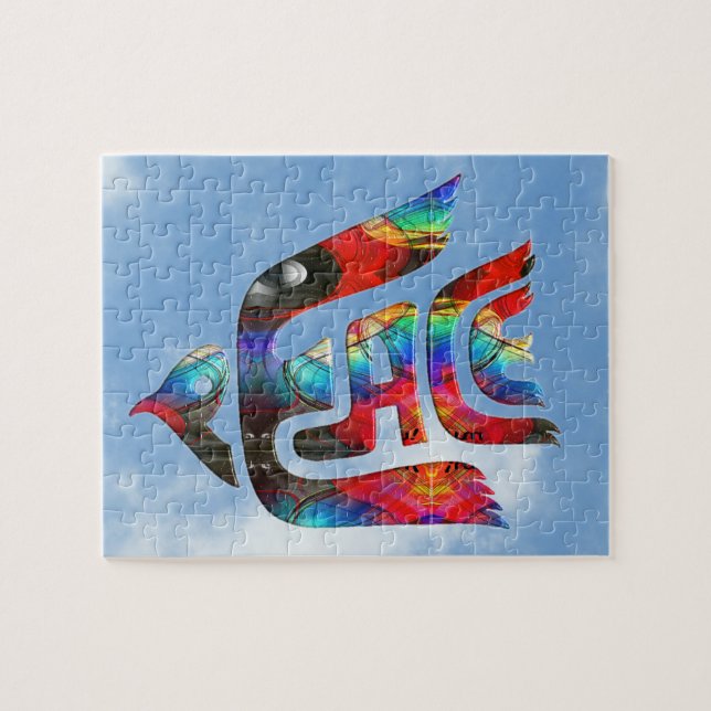 Quebra-cabeça Pássaro da paz (Horizontal)