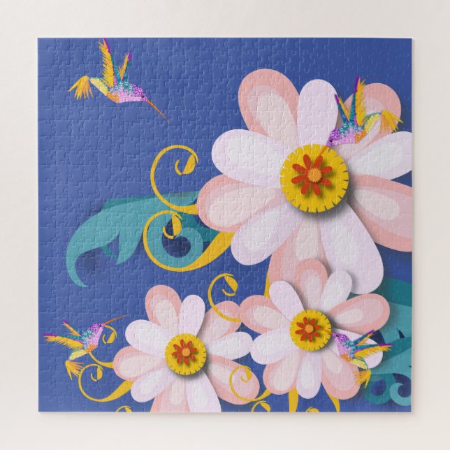 Quebra-cabeça Pássaro Humming Colorido (Vertical)