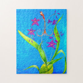 Quebra-cabeça Pássaro Orquídeo bonito