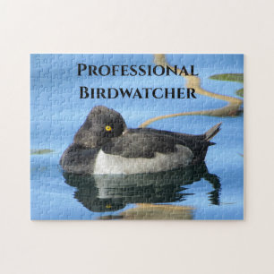 Quebra-cabeça Pássaro selvagem azul-água do Pato de Birdwatcher