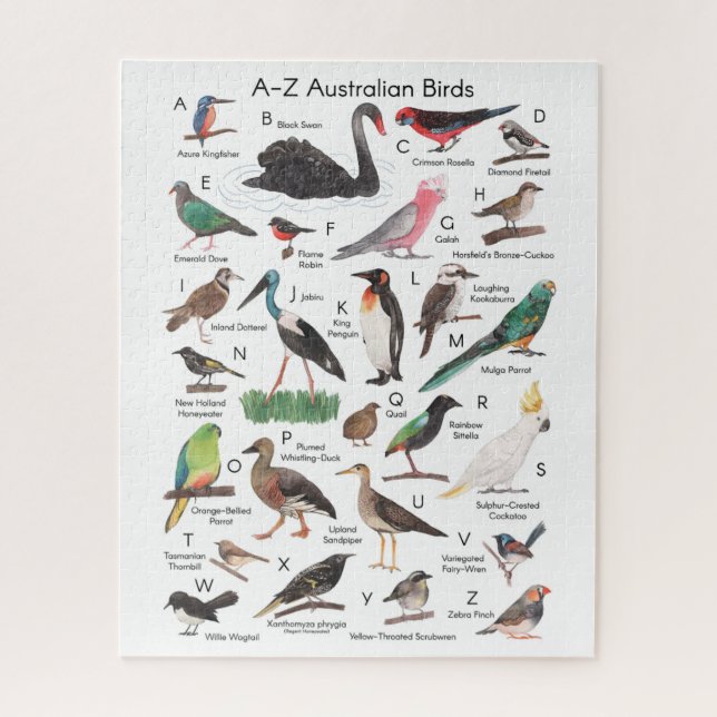 Quebra-cabeça Pássaros da Austrália  (Vertical)