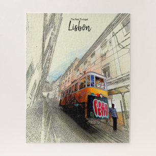 Quebra-cabeça Passeando na elétrico - Lisboa, Portugal Quebra-ca