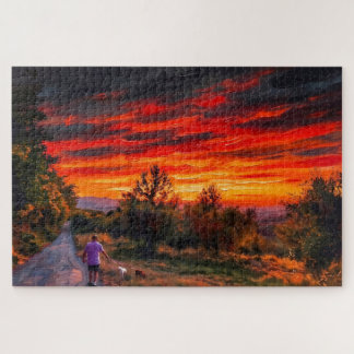 Quebra-cabeça Passeio ao Pôr do Sol na Úmbria: Edição Galeria
