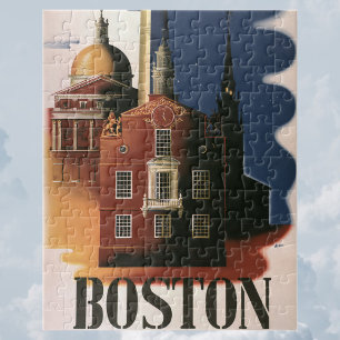 Quebra-cabeça Passeio Vintage de Paul Revere em Boston, Massachu