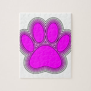Quebra-cabeça Pata De Cachorro A Rosa Com Descrições