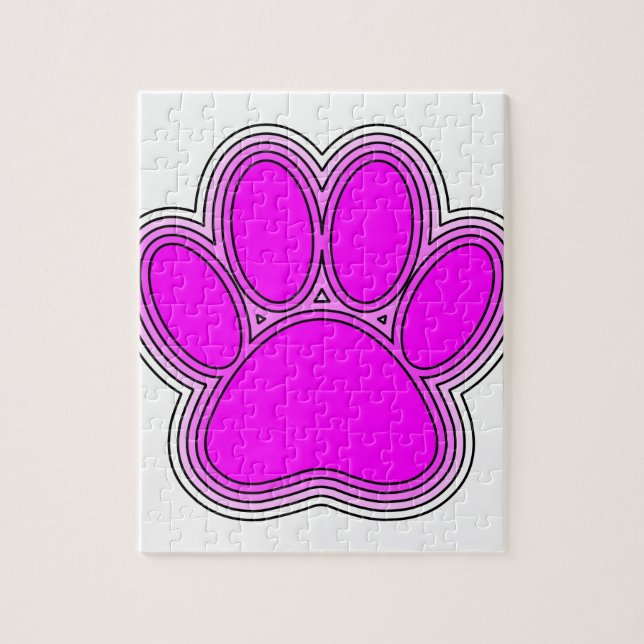 Quebra-cabeça Pata De Cachorro A Rosa Com Descrições (Vertical)