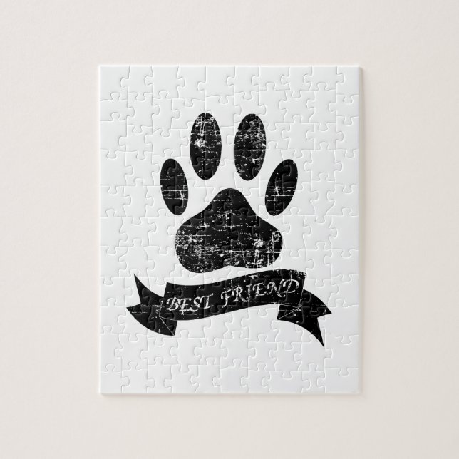 Quebra-cabeça Pata De Cachorro Com Fita (Vertical)