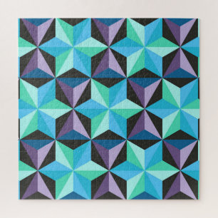 Quebra-cabeça Patches Geométricas de Estrelas Abstrato