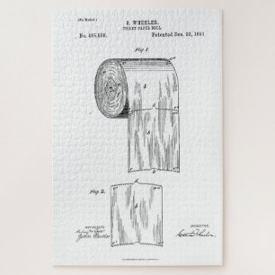 Quebra-cabeça Patente de invenção do papel higiênico (1891)