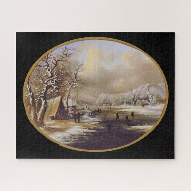 Quebra-cabeça Patinação de inverno em Nova Jersey (Horizontal)