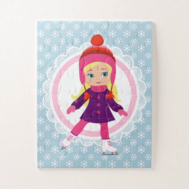 Quebra-cabeça Patinador de gelo loiro - Patinagem desportiva de  (Vertical)