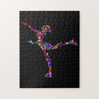 Quebra-cabeça patinagem artística, raparigas e mulheres patinand