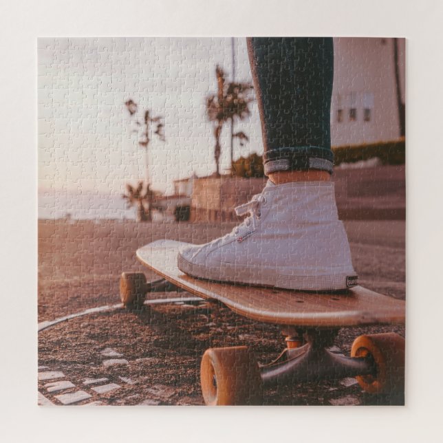 Quebra-cabeça patinagem na praia (Vertical)