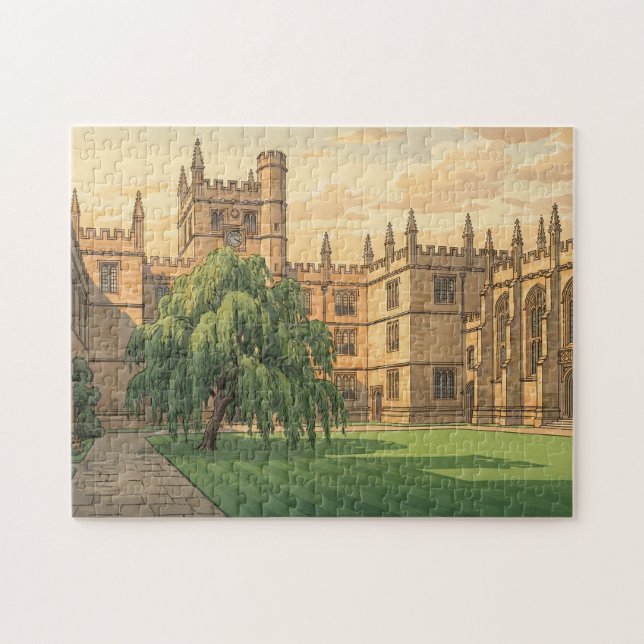 Quebra-cabeça Pátio da Universidade de Oxford  (Horizontal)