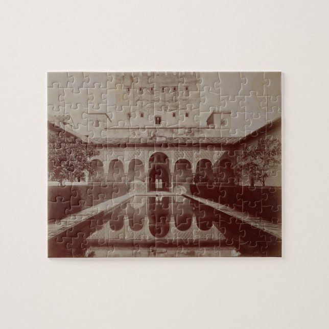 Quebra-cabeça Pátio de los Arrayanes, Alhambra, c.1875-80 (sepia (Horizontal)