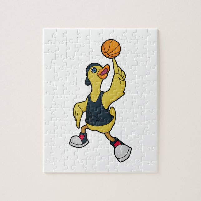 Quebra-cabeça Pato como jogador de basquetebol (Vertical)