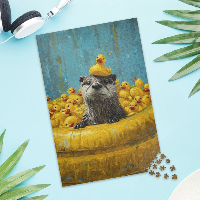 Quebra-cabeça Pato de Borracha de Lontra Divertida Jigsaw Puzzle (Criador carregado)