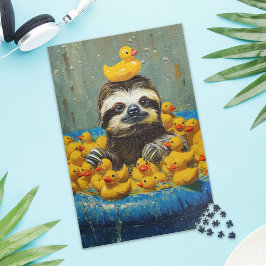 Quebra-cabeça Pato de Borracha de Preguiça Engraçada Jigsaw Puzz