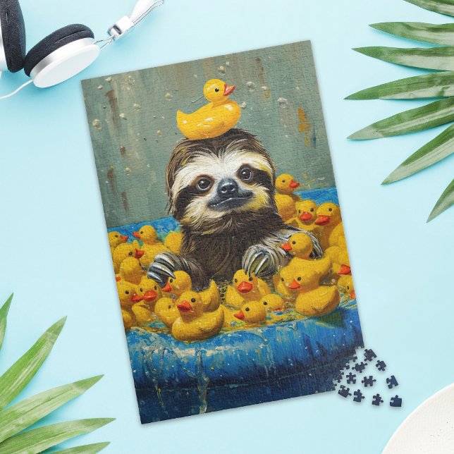 Quebra-cabeça Pato de Borracha de Preguiça Engraçada Jigsaw Puzz (Criador carregado)