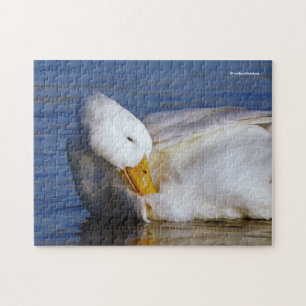Quebra-cabeça Pato de Pequim Sorrindo um Sorriso de Mona Lisa no