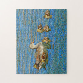 Quebra-cabeça Pato e Ducklings Mosaico Impressão