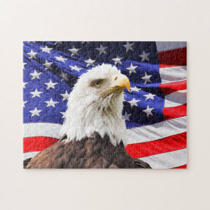 QUEBRA-CABEÇA PATRIÓTICO AMERICANO FLAG EAGLE JIGSAW QUEBRA-CAB