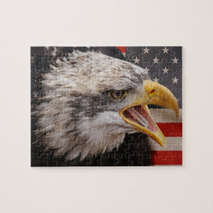 Quebra-cabeça patriótico da imagem de Eagle
