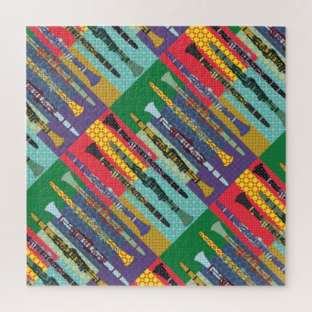 Quebra-cabeça Patterned Clarinets (Vertical)