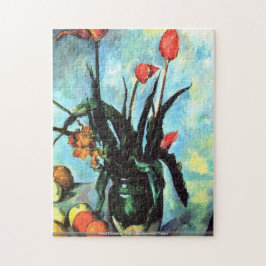 Quebra-cabeça Paul Cezanne - ainda vaso da vida com tulipas