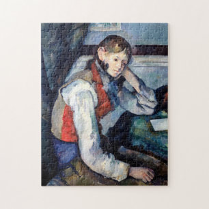 Quebra-cabeça Paul Cezanne - Menino no Colete Vermelho