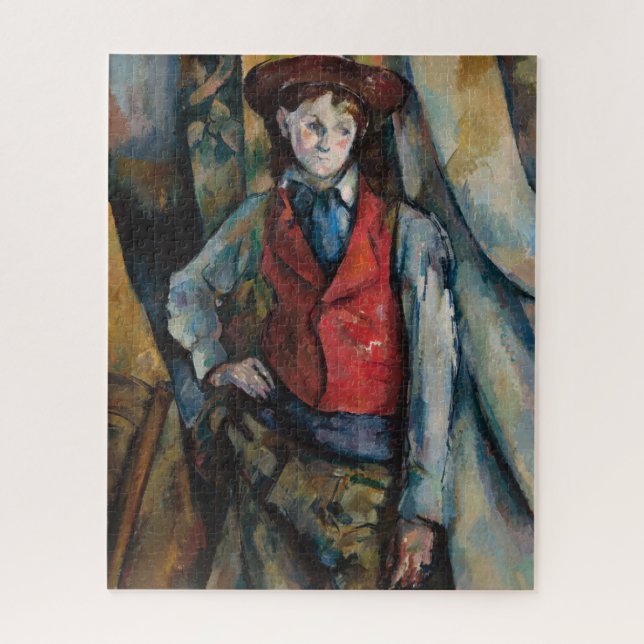 Quebra-cabeça Paul Cezanne - Menino no Colete Vermelho (Vertical)