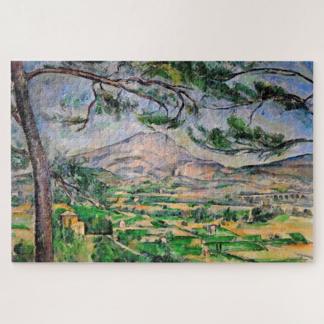 Quebra-cabeça Paul Cezanne - Mont Sainte-Victoire e pinheiro Gra (Horizontal)