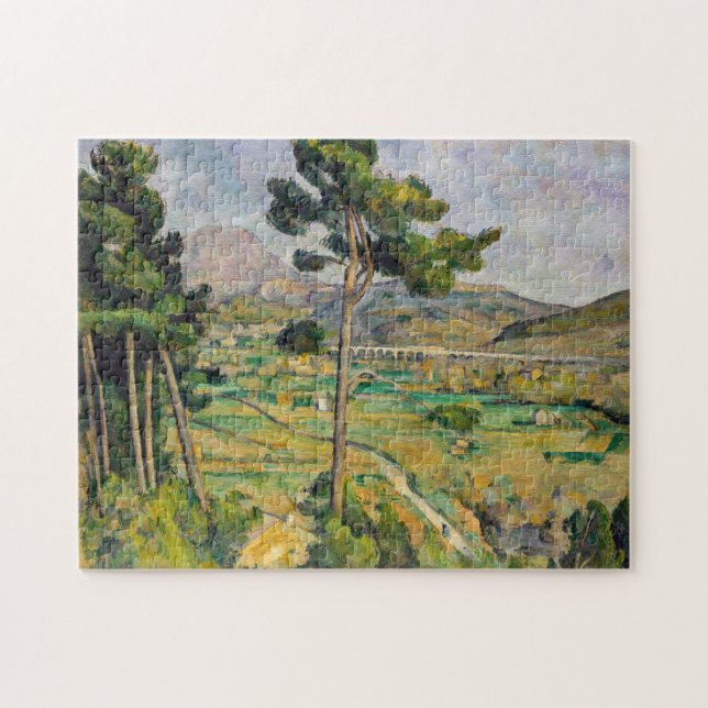 Quebra-cabeça Paul Cezanne - Mont Sainte-Victoire e Viaduto (Horizontal)